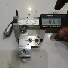 cụm cặp 2 panme Mitutoyo Japan kèm đế nhôm tháo máy tinh chỉnh vị trí 0.01mm