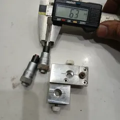 cụm cặp 2 panme Mitutoyo Japan kèm đế nhôm tháo máy tinh chỉnh vị trí 0.01mm