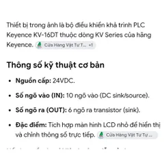 bộ điều khiển khả trình plc keyence kv 16dt