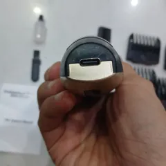 tông đơ cắt tóc pin 18650 kèm dây sạc usb type c mới tỉa lông chó mèo