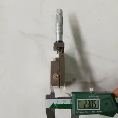 [full thép chỉnh nghiêng] cụm panme mitutoyo rãnh 0 15 0.01mm kèm kim chỉnh nghiêng 2 ống khí