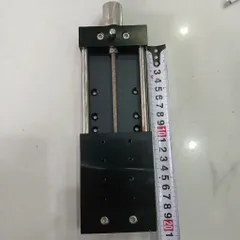 bàn trượt nhôm trượt tròn phi vít me cơ 0601 hành trình 100