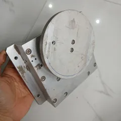 cụm đĩa xoay kèm chân nhôm chế mài đĩa trục 14 2 vòng bi 6002 mâm xoay