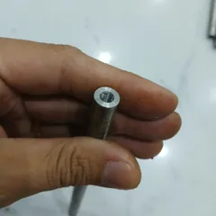 trục sắt, inox phi 10 2 lỗ ren M5 tháo máy bao chuẩn bao thẳng