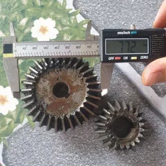 cặp bánh răng thép góc vuông tháo máy tỉ số 2:3 trục 15 20