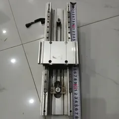 bộ khung nhôm trượt dây đai hành trình 210 ray bản 9 step 56 có encoder japan