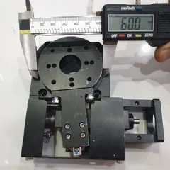 bộ trục xoay góc dùng động cơ mặt bích 60mm vít me phi 8 bước 1 hành trình góc 10mm thông lỗ 20