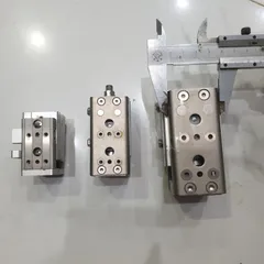 cặp xi lanh SMC MXQ ray trượt thép chế trụ hàn cell pin 18650