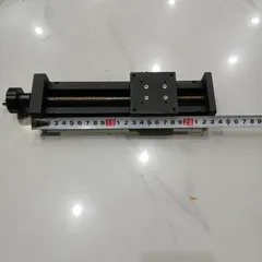 bộ trượt mang cá nhôm đen hành trình 150mm có khóa mặt bích vuông 60x60