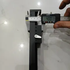 bộ trượt mang cá nhôm đen hành trình 150mm có khóa mặt bích vuông 60x60