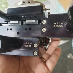 combo 3 trục XYR tháo máy có tay vặn du xích 0.05mm panme 0.01mm 14x13x9cm chế phay tiện laser in 3d mini