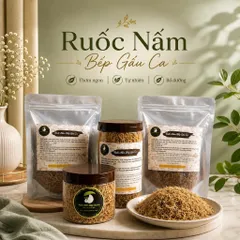 Chà bông nấm Việt- Bếp Gấu Ca vị truyền thống, ruốc nấm hương chay đậm đà, thơm ngon