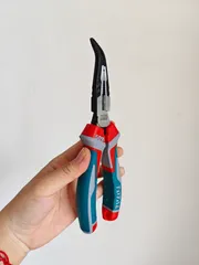 Kìm Nhọn Mũi Cong TOTAL THT241808S 200mm/8 Inch – Trợ Lực Giảm 50% Công Sức, Thép Cr-V Cao Cấp