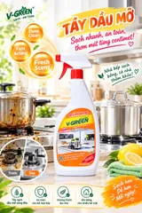 Siêu tẩy dầu mỡ V-Green sạch nhanh-an toàn chai 600ml