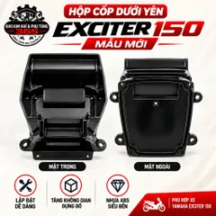 Hộp cốp dưới yên Yamaha Exciter 150 màu đen mẫu mới nhựa ABS siêu bền