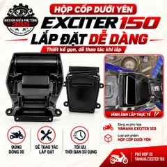 Hộp cốp dưới yên Yamaha Exciter 150 màu đen mẫu mới nhựa ABS siêu bền