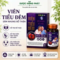 VIên Tiểu Đêm Sâm Nhung Bổ Thận giúp bổ thận, giúp tăng cường chức năng thận hộp 30 viên