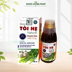 Siro Ho Tỏi Hẹ Natural giúp nhuận phế, giảm ho, giảm đờm, giảm đau rát họng hộp 120 ml