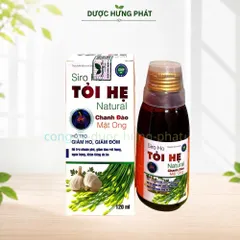 Siro Ho Tỏi Hẹ Natural giúp nhuận phế, giảm ho, giảm đờm, giảm đau rát họng, ngứa họng, khản tiếng hộp 120 ml
