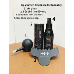 SEVICH Bộ 3 sản phẩm Chăm sóc Làm dày Tóc, Che Hói và tóc thưa