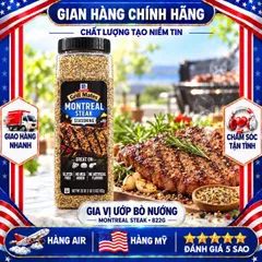 GIA VỊ ƯỚP BÒ BÍT TẾT MCCORMICK MONTREAL STEAK MỸ HŨ 822G