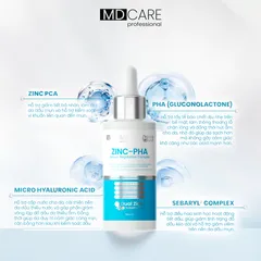 Combo Giảm mụn kiểm soát dầuMD Care Zinc–PHA Dual Zinc System & Tbc Mande Exfo