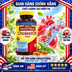 VIÊN GIẢM MỠ MÁU NATURE MADE CHOLESTOFF PLUS HỘP 210 VIÊN NỘI ĐỊA MỸ