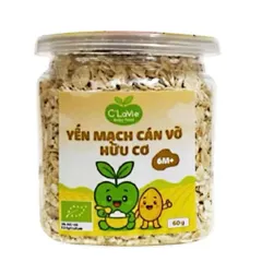Yến Mạch Hữu Cơ Cán Vỡ - Cán Dẹt C'LAVIE - Ăn Liền, Nấu Cháo Ăn Dặm, Nấu Sữa Hạt, Làm Bánh