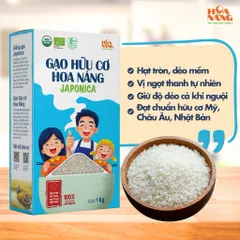 Gạo Hữu Cơ Hoa Nắng / Gạo Japonica Hoa nắng cho bé ăn dặm