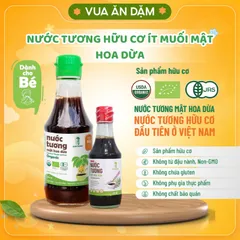 Nước tương mật hoa dừa hữu cơ Sokafarm, Nước tương từ mật hoa dừa không đậu nành, không đường, ít muối cho bé ăn dặm