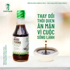 Nước tương mật hoa dừa hữu cơ Sokafarm, Nước tương từ mật hoa dừa không đậu nành, không đường, ít muối cho bé ăn dặm