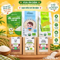 Gạo Hữu Cơ ST25 cho bé ăn dặm Vietsuisse | NÀNG HƯƠNG | HOA SỮA | HasaBio cho bé và cả nhà