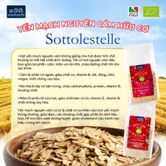 Yến mạch hữu cơ cán vỡ SOTTOLESTELLE Ý 500g