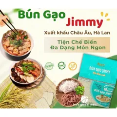 Thùng 16 Gói Bún Gạo Sạch Jimmy Foods Xuất Khẩu Châu Âu Healthy Eatclean Ăn Dặm