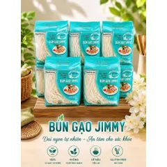 Thùng 16 Gói Bún Gạo Sạch Jimmy Foods Xuất Khẩu Châu Âu Healthy Eatclean Ăn Dặm