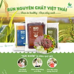 Bún Ngũ Sắc Việt Thái Organic Sạch Nguyên Chất Eat Clean Ăn Dặm Siêu Ngon Tiện Lợi Gói 500G