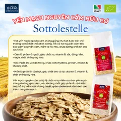 Yến Mạch Nguyên Cám Sottolestelle 500g Hữu Cơ Giàu Dinh Dưỡng Yến Mạch Ăn Kiêng Healthy