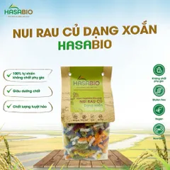 Nui Xoắn rau củ, Nui Maccaroni chữ C rau củ cho bé ăn dặm và cả nhà-HasaBio