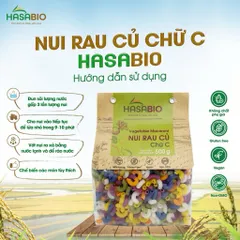 Nui Xoắn rau củ, Nui Maccaroni chữ C rau củ cho bé ăn dặm và cả nhà-HasaBio