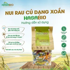 Nui Xoắn rau củ, Nui Maccaroni chữ C rau củ cho bé ăn dặm và cả nhà-HasaBio