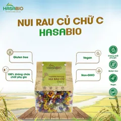 Nui Xoắn rau củ, Nui Maccaroni chữ C rau củ cho bé ăn dặm và cả nhà-HasaBio