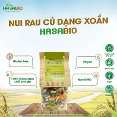 Nui Xoắn rau củ, Nui Maccaroni chữ C rau củ cho bé ăn dặm và cả nhà-HasaBio