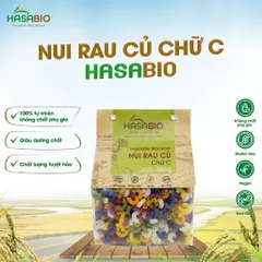 Nui Xoắn rau củ, Nui Maccaroni chữ C rau củ cho bé ăn dặm và cả nhà-HasaBio