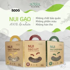 Nui Gạo Hoa Sữa-Nui Gạo Trắng / Gạo Lứt / Rau Chùm Ngây