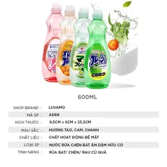 Nước rửa chén hữu cơ Rocket rửa chén bát ăn dặm cho bé 600ml (Made in Japan)