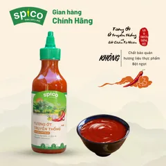 Tương Ớt Truyền Thống SPICO Chai 290gr Tương Ớt Không Chất Bảo Quản Không Hương Liệu Nhân Tạo Không Bột Ngọt