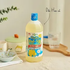 Dầu ăn hoa cải Ajinomoto chai chiên xào cho bé ăn dặm