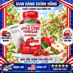 KẸO DẺO GIẤM TÁO HỮU CƠ NATURE'S TRUTH GUMMIES MỸ 120 VIÊN CHUẨN AIR