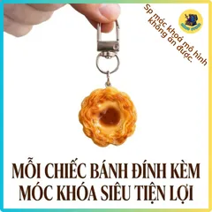 Móc Khóa Mô Hình Bánh Tart Trứng Mini Y Như Thật - Móc Chìa Khóa Treo Balo, Túi Xách Dễ Thương - ĐĂNG STORE
