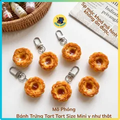 Móc Khóa Mô Hình Bánh Tart Trứng Mini Y Như Thật - Móc Chìa Khóa Treo Balo, Túi Xách Dễ Thương - ĐĂNG STORE